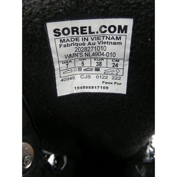 Sorel Women's Kinetic Breakthru Conquest Waterproof Boot Black Size 7 - Picture 8 of 8